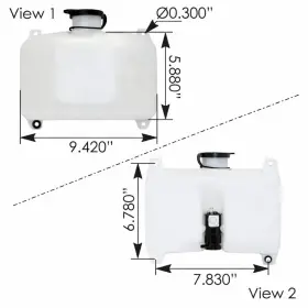 Automann 575.1101 Washer Fluid Reservoir For Terex Compatible With Oem 19906