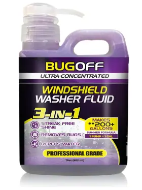 Bugoff 736324003617 Windshield Washer Fluid Ultra Concentrated 200 Gallons