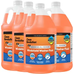 Clean Revolution Cr-128rs-4wshield Windshield Washer Fluid 128 Fl Oz Pack Of 4 -27 F Winter Season