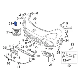 Fiat Oe 6le66rb1aa For 124 Spider 2017-2020 Front Left Headlight Washer Cover
