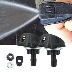 Flygun Fun239 2pcs Windshield Washer Nozzle 0.31 Inch Adjustable Sprayer Black Flygun Fun239 2pcs Windshield Washer Nozzle 0.31 Inch Adjustable Sprayer Black