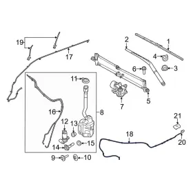 Ford Oe Fb5z17a605b For Explorer 2016-2019 Front Upper Windshield Washer Hose