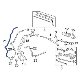 Honda Oe 76837swa003 For Cr-v 2007-2009 Front Windshield Washer Hose Honda Oe 76837swa003 For Cr-v 2007-2009 Front Windshield Washer Hose