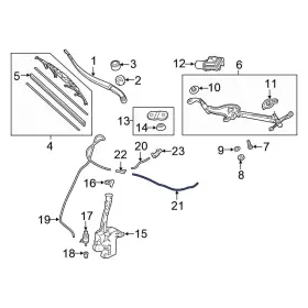 Honda Oe 76868thra01 For Odyssey 2018-2020 Front Left Windshield Washer Hose Honda Oe 76868thra01 For Odyssey 2018-2020 Front Left Windshield Washer Hose