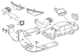 Mercedes-benz 201-830-10-54 Genuine Mercedes-benz Air Vent Mercedes-benz 201-830-10-54 Genuine Mercedes-benz Air Vent