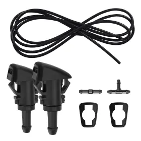 Middrivr Mjqp2003 Windshield Washer Nozzles Kit Jet And 2 Meter Fluid Meters Black