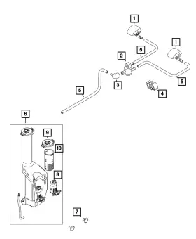 Mopar 7tm19jxwaa Genuine Windshield Washer Nozzle