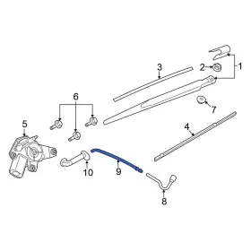 Nissan Oe 289754ba0a For Rogue 2014-2020 Front Windshield Washer Hose