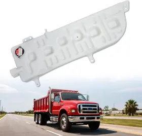 Orivin Zwh054-1 Radiator Overflow Coolant Reservoir Tank For Ford Truck F650 F750 White