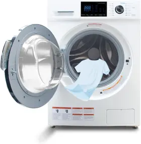 Smad Dwf-12a14lbm Washer And Dryer Combo 24 Inch 2.7 Cu Ft Ventless Led Display 16 Wash Cycles