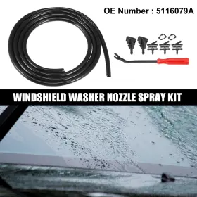 X Autohaux 5116079a 15pcs Front Windshield Washer Nozzle Kit For Dodge Avenger 2008-2011 X Autohaux 5116079a 15pcs Front Windshield Washer Nozzle Kit For Dodge Avenger 2008-2011