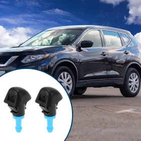 X Autohaux 641832534013 2 Pcs Front Windshield Washer Nozzles For Subaru Outback Legacy Black Blue